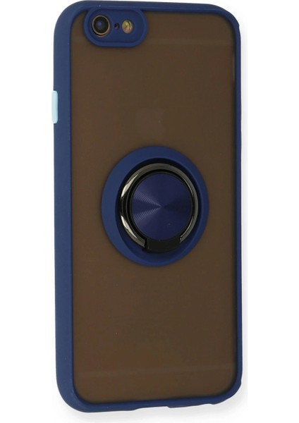 iPhone 6 Kılıf Montreal Yüzüklü Silikon Kapak - Lacivert fiyatları