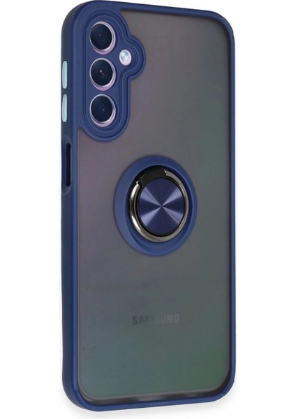 Samsung Galaxy A24 4g Kılıf Montreal Yüzüklü Silikon Kapak - Lacivert fiyatları