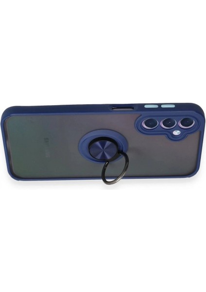 Samsung Galaxy A24 4g Kılıf Montreal Yüzüklü Silikon Kapak - Lacivert modelleri