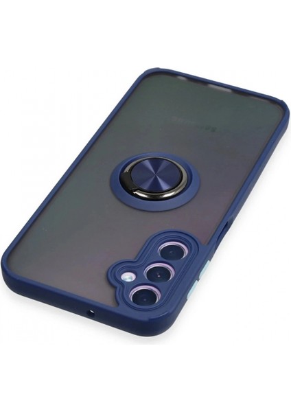 Samsung Galaxy A24 4g Kılıf Montreal Yüzüklü Silikon Kapak - Lacivert fırsatları