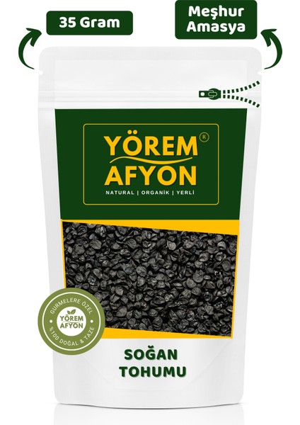 Yörem Afyon Meşhur Amasya Yöresinden Yerli Mahsül Gdo'suz Kuru Soğan Tohumu (Allium Cepa) | 35GR.