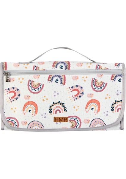 Bebek Alt Açma Bakım Çantası Organizerli Anne Bebek Yenidoğan Değiştirme Minderi Gökkuşağı Pudra fırsatları