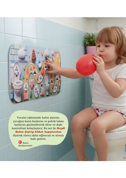 Eğlenceli ve Eğitici Tuvalet Eğitimi Sticker Panosu - Cırtlı Tekrar Tekrar Kullanım fiyatları