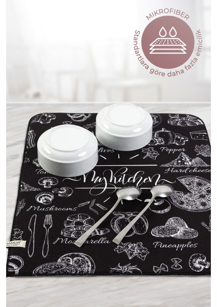Bulaşık Kurutma Matı 42X50 cm Pedi Kurulama Bezi Örtüsü MF-072 indirimleri