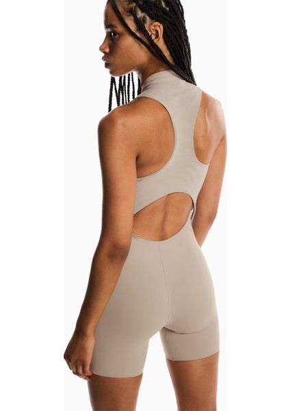 Studio Bodysuit Sırt Detaylı Fit Tasarım Kadın Tulum modelleri