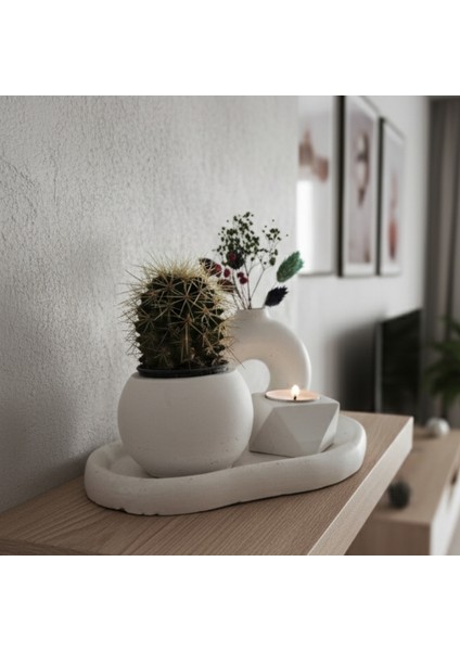 El Yapımı Modern Tasarım Bohem Stil Yuvarlak Beton Donut Vazo modelleri