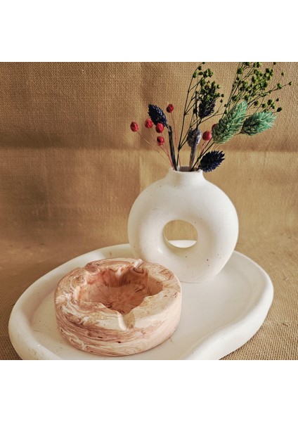 El Yapımı Modern Tasarım Bohem Stil Yuvarlak Beton Donut Vazo indirimleri
