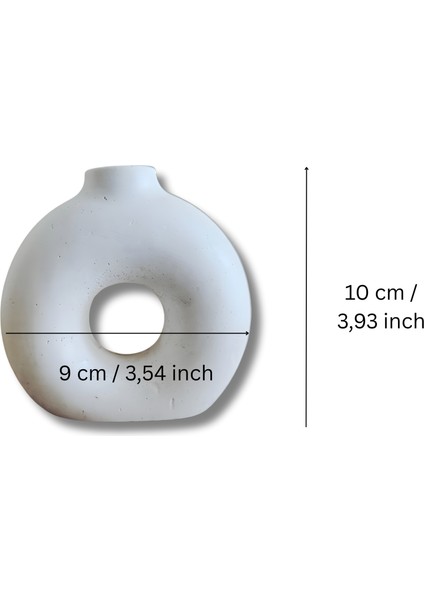 El Yapımı Modern Tasarım Bohem Stil Yuvarlak Beton Donut Vazo
