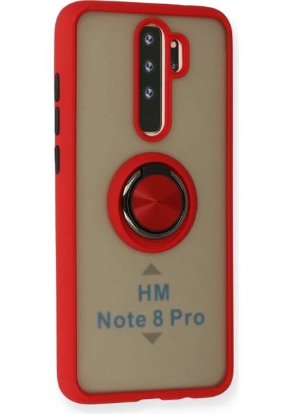 Xiaomi Redmi Note 8 Pro Kılıf Montreal Yüzüklü Silikon Kapak - Kırmızı fiyatları