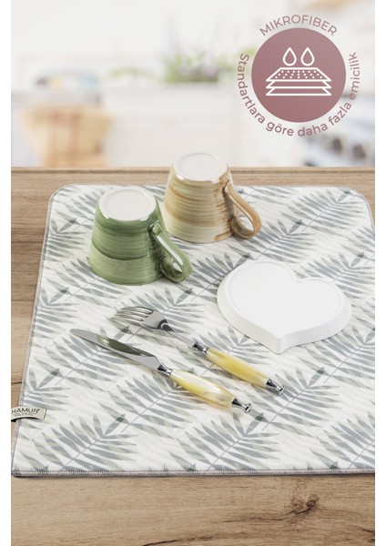Bulaşık Kurutma Matı 42X50 cm Pedi Kurulama Bezi Örtüsü MF-075 indirimleri