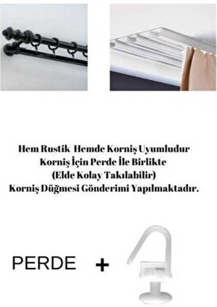 Fırfırlı Buldan İşi Fon Perde Sade Pamuklu Keten Tek Kanat 1 Adet indirimleri