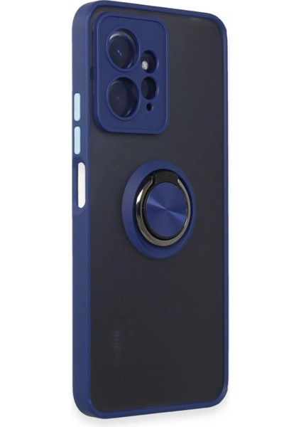 Xiaomi Redmi Note 12 4g Kılıf Montreal Yüzüklü Silikon Kapak - Lacivert fiyatları