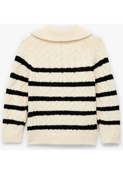 Uzun Kollu Fermuarlı Dokulu Triko Hırka fiyatları