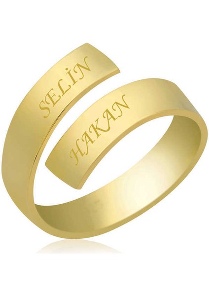 Gümüş Gold Aşk Sarmalı İsimli Yüzük