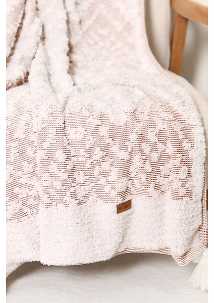 Bohemo Tek Kişilik Battaniye Pike 170X200 cm Koltuk Örtüsü Berjer Şalı Tv Battaniyesi Punch Throw