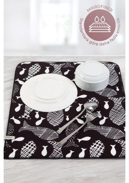 Bulaşık Kurutma Matı 42X50 cm Pedi Kurulama Bezi Örtüsü MF-070 fırsatları