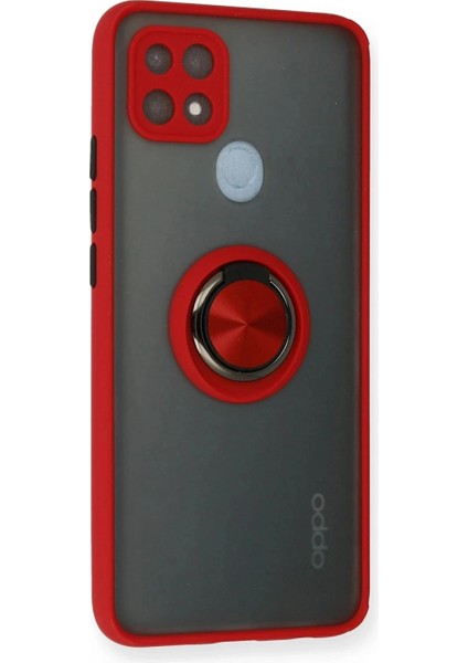 Oppo A15 Kılıf Montreal Yüzüklü Silikon Kapak - Kırmızı fiyatları