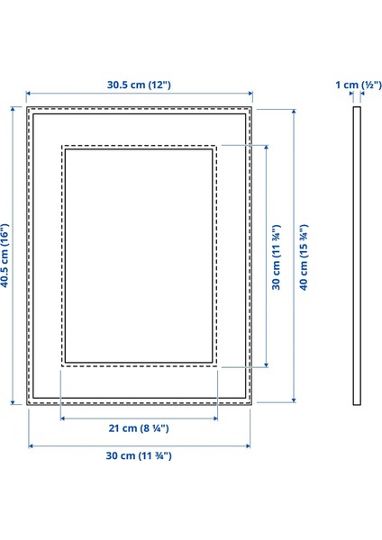Lomvıken Beyaz Çerçeve Beyaz 30 x 40 Cm fiyatları