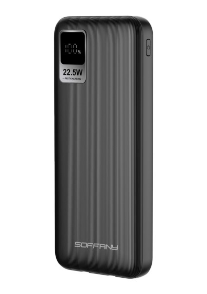 AG03-002 10.000 mAh P.Bank 22.5W 2 Type-C + 1 USB Çıkışlı Siyah indirimleri