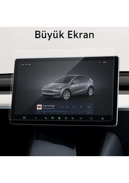 Tesla Model Y Cleardrive Maxshield Yeni Seri 2in1 Temperli Cam Araç Multimedya Ekran Koruyucu