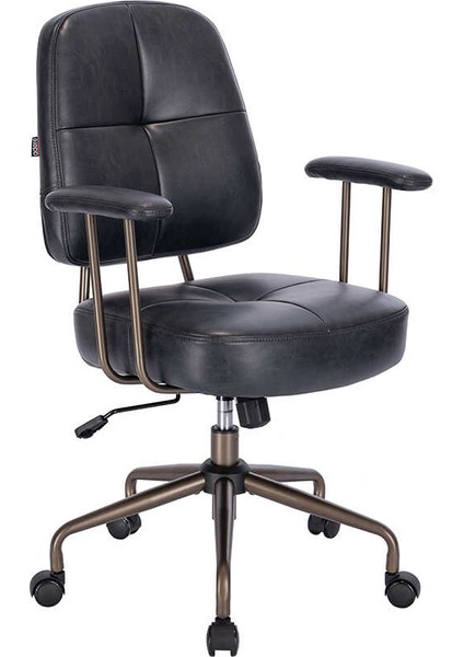 New York Çalışma Sandalyesi - Koyu Gri 65X96,5-102,5X68 cm