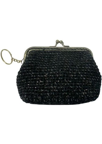 1384 El Örgüsü Simli Model Şık Mini Bozuk Para Cüzdanı