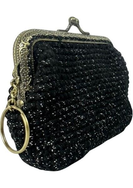 1384 El Örgüsü Simli Model Şık Mini Bozuk Para Cüzdanı fiyatları