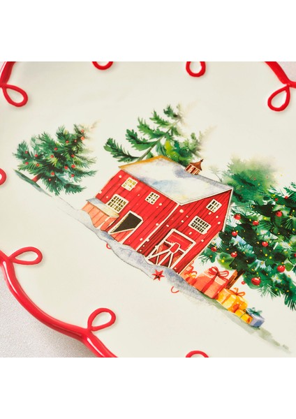 New Year Yılbaşı Cottage Kayık Tabak 25,5 cm modelleri