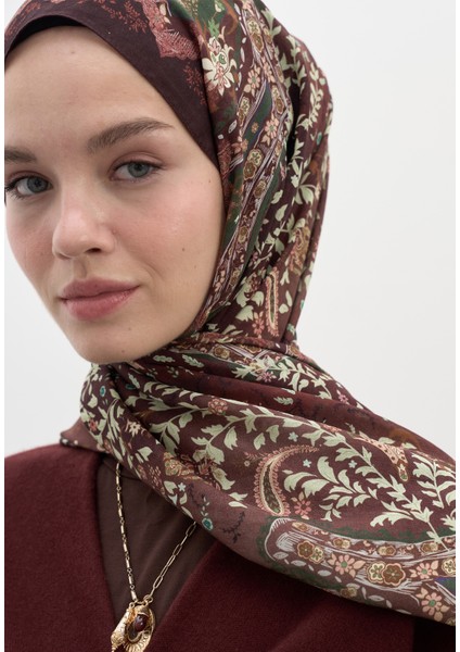 Cerıse Desen Şal Bordo modelleri