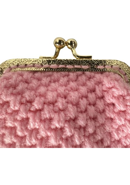 8169 El Örgüsü Pembe Renk Mini Bozuk Para Cüzdanı fiyatları
