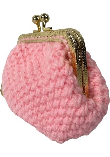 8169 El Örgüsü Pembe Renk Mini Bozuk Para Cüzdanı fırsatları