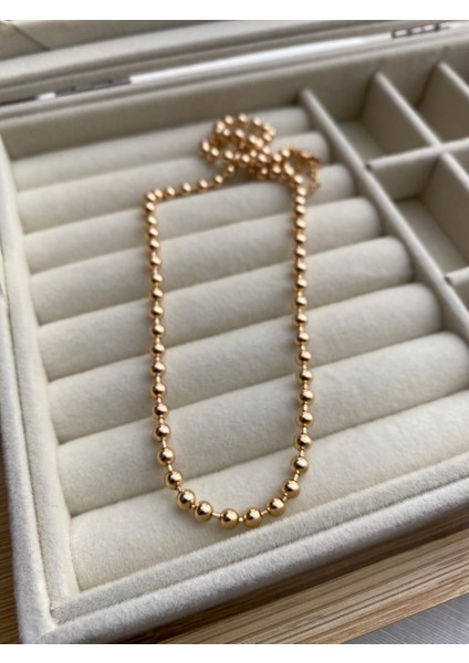 Çelik Gold Renk Top Top Model Kombin Kolye modelleri