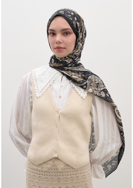 Panthea Desen Şal Siyah modelleri