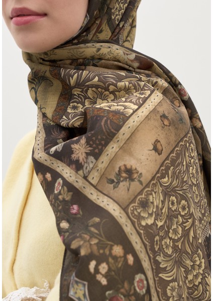 Wıld And Pure Desen Şal Koyu Haki fırsatları