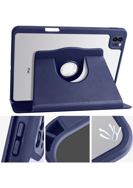 Apple iPad 10.2 (8.nesil) Spinguard Pro - Koruma ve Konfor Kalem Bölmeli Dönebilen Standlı Kılıf indirimleri
