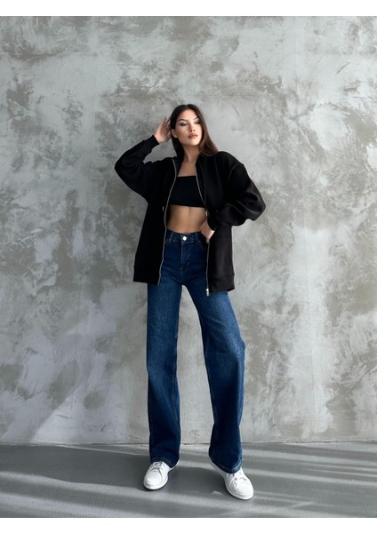 Fermuarlı Kapüşonlu Oversize Hırka modelleri