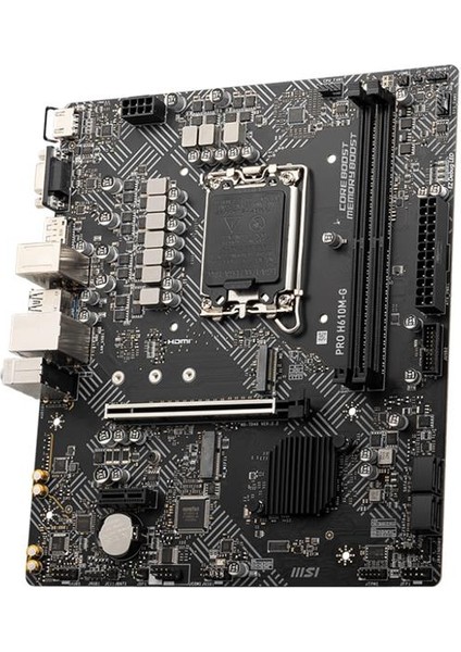 Msı Pro H610M-G Ddr5 5600MHZ 1xvga 1xhdmı 1xdp 1xm.2 USB 3.2 Matx 1700P (12. / 13. ve 14. Nesil Işlemci Uyumlu) modelleri