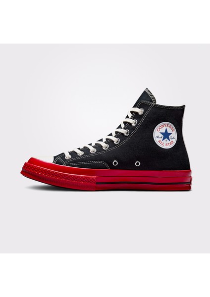 x Comme Des Garçons Play Chuck 70 Unisex Siyah Bilekli Sneaker fırsatları