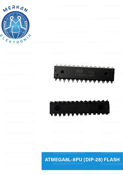 ATMEGA8L-8PU (Dıp-28) Flash Orijinal Oto Beyin Tamir Entegreleri Merkan Elektronik