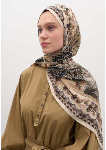Wıld And Pure Desen Şal Bej modelleri