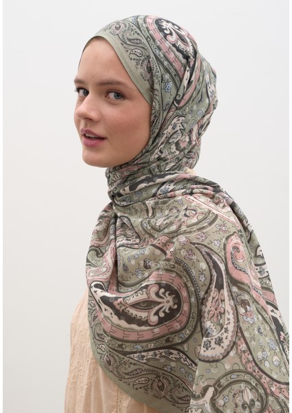 Panthea Desen Şal Soft Yeşil fırsatları