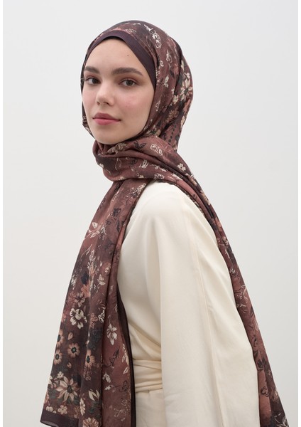 Seraphına Desen Şal Bordo modelleri