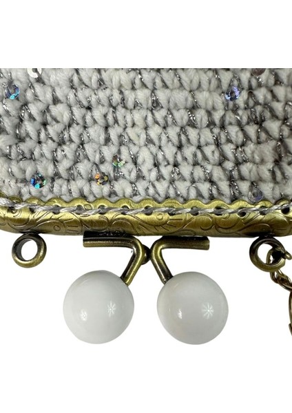 5854 El Örgüsü Simli ve Payetli Model Şık Mini Bozuk Para Cüzdanı fiyatları