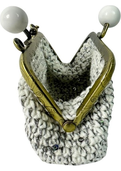 5854 El Örgüsü Simli ve Payetli Model Şık Mini Bozuk Para Cüzdanı modelleri