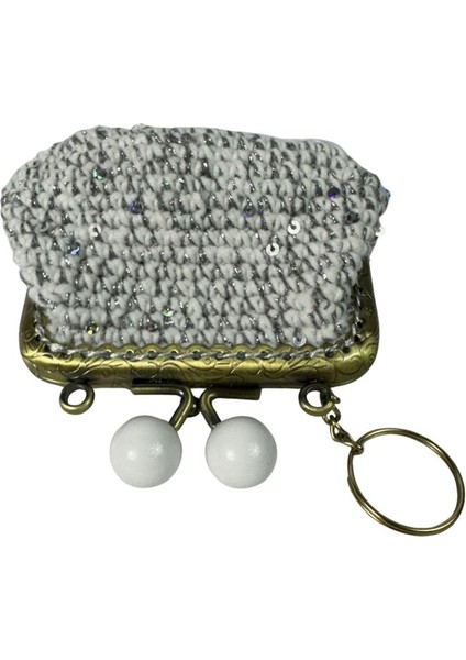 5854 El Örgüsü Simli ve Payetli Model Şık Mini Bozuk Para Cüzdanı indirimleri