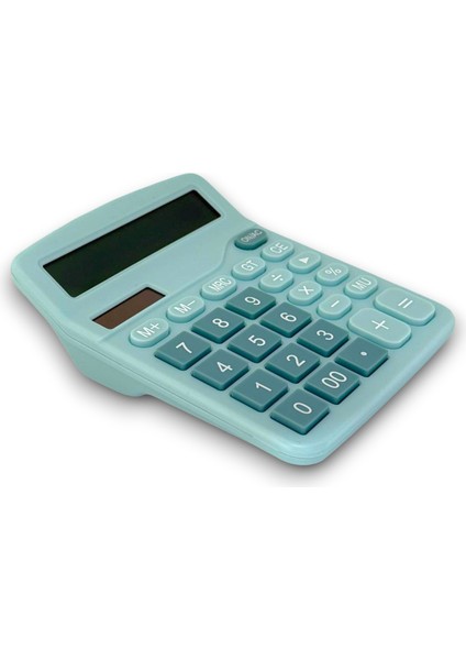 DX-837B Güneş Enerjili ve Pilli Turkuaz Hesap Makinesi 12 Haneli modelleri