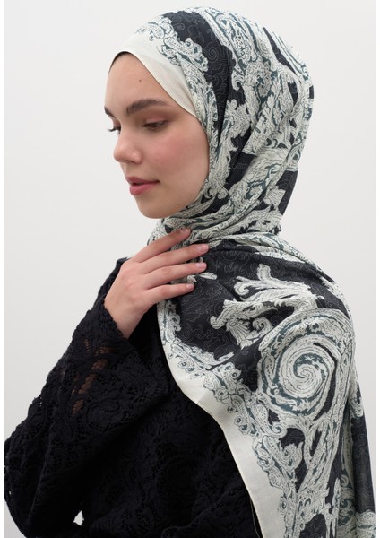Wıld Paısley Desen Şal Lacivert fiyatları