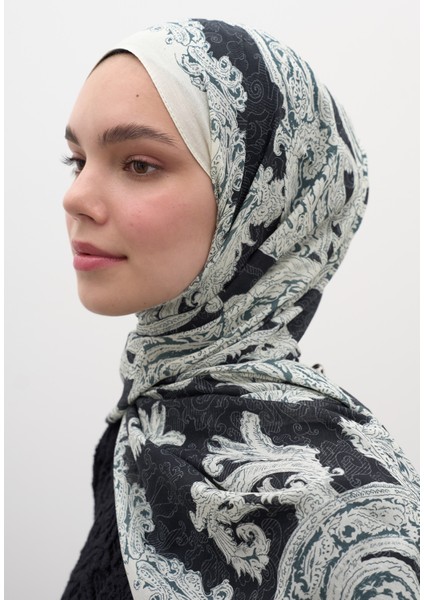 Wıld Paısley Desen Şal Lacivert modelleri