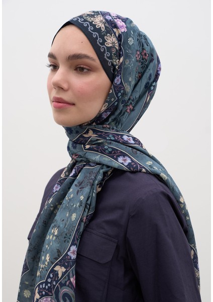 Berthe Desen Şal Lacivert modelleri