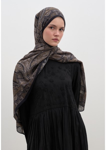 Slyvıe Desen Şal Siyah fırsatları